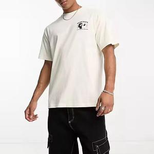 Meilleure vente T-shirt décontracté à manches courtes pour hommes 100% coton Conception à col rond respirant à séchage rapide 200 grammes Motif solide pour adultes - Product Image 2