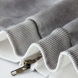 Survêtement streetwear zippé 100% coton French Terry délavé au soleil vintage avec logo personnalisé surdimensionné effet délavé à la pierre - Product Image 5