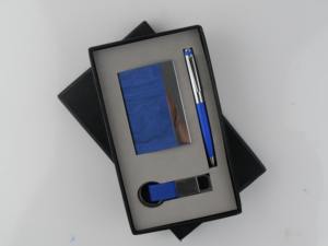 Promotional Luxury <b>Gift</b> Set Combo 3-in-1 Business Card Holder Pen & Key Holder with Personalization and Embossing Printing - Product Image 2