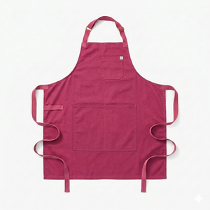 High Quality Sleeveless Bib <b>Kitchen</b> <b>Apron</b> Long Cotton Canvas Water Resistant Embroidered Washable for Men Women - Product Image 1