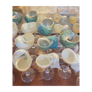 Copa de vino de concha natural de Vietnam, copas elegantes hechas a mano para bodas y eventos en la playa - Product Image 6
