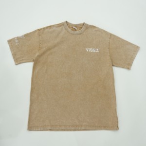 Camisetas de algodón de peso pesado para hombre Tallas grandes Lavado ácido con bordado personalizado Tela de Jersey de diseño propio personalizable para niños - Product Image 3