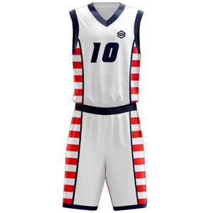 Ensembles d'uniformes de basket-ball d'été avec logo personnalisé, haute qualité, respirant, 100% polyester, prix bas - Product Image 2
