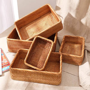Cesta de almacenamiento de ratán natural a precio muy barato con varios tamaños hechos a mano de Vietnam - Product Image 1