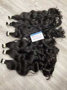 Meilleure vente 100% extensions de cheveux vierges vietnamiens crus haute qualité en vrac non transformés Double Top 1 style de cheveux ondulés naturels - Product Image 2