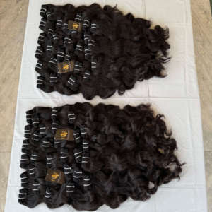 Cambodian Hair Bundles Unprocessed Vendor, Indian Raw Temple Human Hair, Cuticle Aligned Hair Weave Bundles - Product Image 2