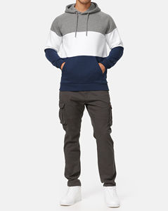 Sudadera con capucha de temporada de invierno Diseño de color de tres tonos Servicio OEM Sólido de alta calidad por encargo 100% Poliéster Sudaderas con capucha para hombre - Product Image 1