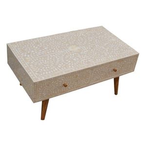 Mesa de Cajones con Incrustaciones de Hueso Estilo Antiguo, Mueble Decorativo Hecho a Mano de Primera Calidad para una Decoración del Hogar Sofisticada - Product Image 5