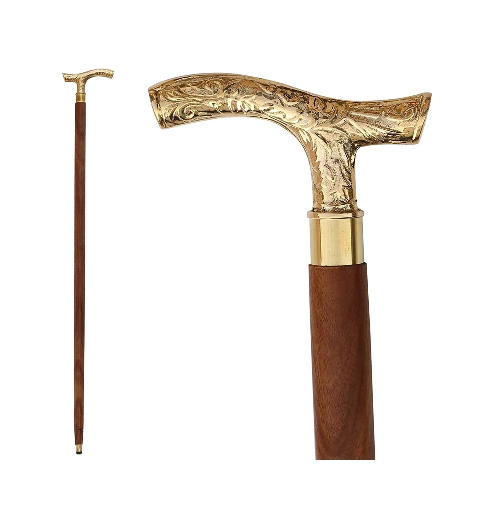 Canna Da Passeggio Vittoriana Bastone Da Passeggio Vittoriano Con - Foto 4