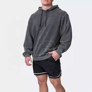 Nueva llegada de calidad superior de invierno sólido con capucha Sun Faded transpirable sudaderas con capucha ropa informal para hombres - Product Image 2