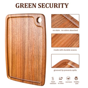 Tabla de Cortar de Madera de Acacia de Alta Calidad, Tabla de Charcutería para Servir Queso, para Picar en la Cocina - Product Image 3