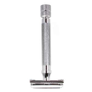 Rasoir de sécurité papillon avec lame tranchante et vis réglable Rasoir professionnel pour hommes Rasoir en acier inoxydable OEM - Product Image 2