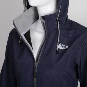 Top Choice Navy Blue Polar Bonded Jacket Navigate Winter Mujer con capucha y cremallera - Product Image 4