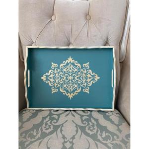 Grand plateau de service en bois fait main sur mesure, compatible lave-vaisselle et micro-ondes, style européen et américain moderne, sans danger pour les aliments - Product Image 5