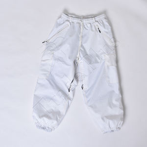 Top Selling White Waterproof Utility Snow <b>Pants</b> with Adjustable Waistband <b>Cargo</b> Pockets and Inner Warm Lining - Product Image 1