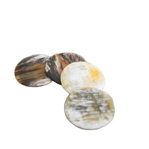 Antique Buffalo Horn coaster Best Quality Kitchenware Tabletop Sublimation Horn Coaster Gradient Cork <b>Placemats</b> <b>Table</b> Coasters - Product Image 1