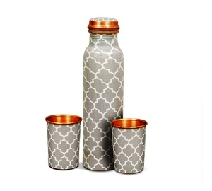 Botellas de agua impresas en Moradabad Precios Botella de agua Regalo hecho a mano personalizado Producto indio hecho a mano - Product Image 4