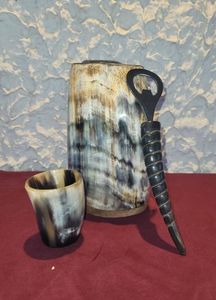 Abrebotellas de colección Vintage con mango de cuerno de búfalo chapado en oro y níquel duradero, herramientas de apertura pulidas, decoración de Bar de restaurante - Product Image 5