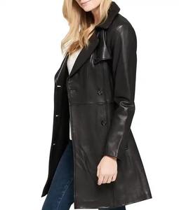 OEM vestes en cuir de haute qualité pour femmes vestes en cuir originales en peau de mouton vestes de mode en cuir blanc taille personnalisée - Product Image 6