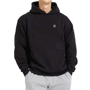 Logo personnalisé épaule tombante sans ficelle couleur unie lourd 100% coton lourd imprimé pull hommes sweats à capuche & sweat-shirts - Product Image 1