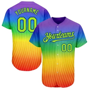 Nouveau design, maillot de baseball 100 % polyester de haute qualité, uniforme adulte pas cher, personnalisable, vente en gros, col en V, séchage rapide, respirant - Product Image 2