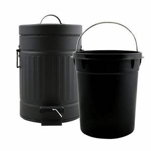 Habana 3-liter <b>pedal</b> bin in black - Product Image 4
