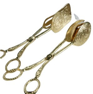 Pinces de service en laiton pinces de cuisine en laiton robustes pour la cuisson du pain à salade BBQ ustensiles de service pour la maison hôtel cuisine utiliser article - Product Image 4