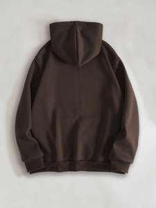 Sudadera con Capucha de Forro Polar de Algodón para Hombre, Corte Holgado, con Pedrería, Informal, con Logotipo Personalizado, Transpirable - Product Image 4