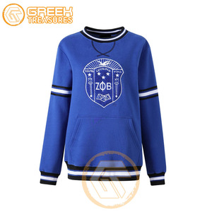 Sudadera de Forro Polar de Algodón Transpirable de Invierno de Alta Calidad, Personalizada al por Mayor, Bordada con el Logotipo de la Hermandad Femenina Zeta Phi Beta - Product Image 4