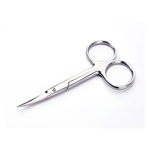 Tijeras para cutículas de manicura de estilo ruso de alta calidad, punta fina curvada, acero inoxidable, tijeras rectas de belleza, curvas afiladas - Product Image 1