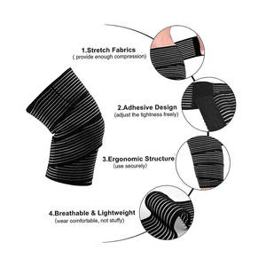 Meilleure qualité Genouillères Matériau durable Flexible et bonne compression pour l'haltérophilie Personnalisé Nouvelle arrivée Genouillères - Product Image 4