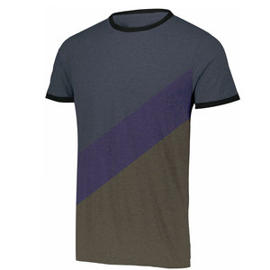 Multi Colors Summer Fitted Plain Custom Logo Color Block Ringer T-Shirt for Men Unisex Short Sleeve Summer Tee - Product Image 1