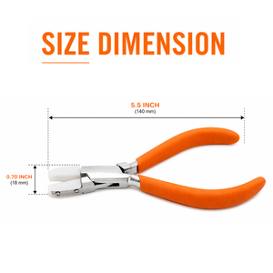 Pince à bec plat en nylon pour la fabrication de bijoux, outil anti-rayures, pince à bec souple pour l'enroulement de fil, poignée orange - Product Image 4
