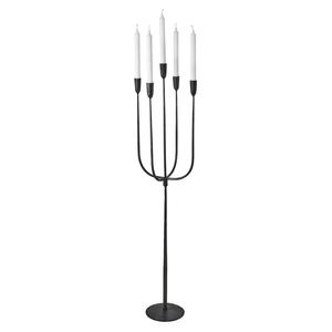 Bougeoir en métal noir artisanal de luxe, style industriel, art du fer, artisanat, bougeoir pour la décoration d'hôtel et de restaurant - Product Image 3