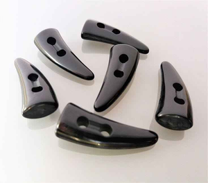 Boutons à bascule en corne de buffle naturelle, légers, à dos plat, design unique, faits à la main - Product Image 3
