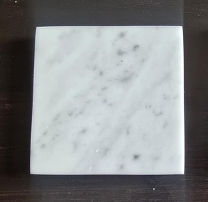 Juego De Posavasos De Mármol Bianco Carrara De 4 Cuadrado Redondo O Mezcla - Product Image 3