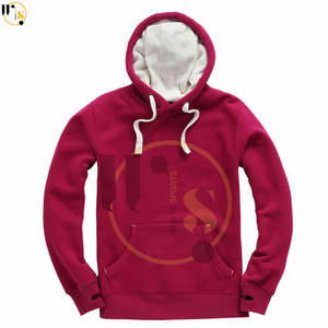 Men's Premium Quality 100% Cotton Winter Pullover <b>Fleece</b> <b>Hoodie</b> New Style Heavyweight Fluffy Hooded Coat Solid Pattern Design - Product Image 2