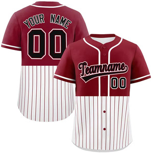 Broderie personnalisée double tricoté jeunes chemises de baseball vierges maillot de sublimation USA Softball maille bouton vers le bas maillot de baseball - Product Image 4