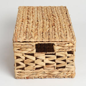 Cabinet pantry <b>storage</b> organizer water hyacinth <b>boxes</b> handmade container box <b>kitchen</b> accessory - Product Image 3