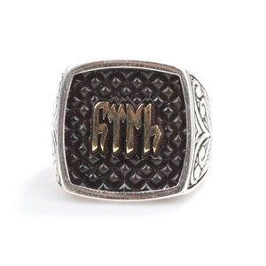 Anillo de Plata de Ley 925 para Hombre con Intrincado Escritorio Gktrk Grabado en el Borde, Joyería Cultural Coleccionable - Product Image 4