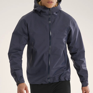 Veste coupe-vent respirante imperméable à capuche à fermeture éclair de haute qualité pour hommes Meilleure qualité Vêtement de voyage coupe-vent - Product Image 1
