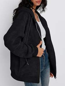 Sweats à capuche élégants à fermeture éclair délavés à l'acide Hommes Logo personnalisé Surdimensionné Streetwear Sportswear Sweats à capuche zippés Vente en gros - Product Image 3