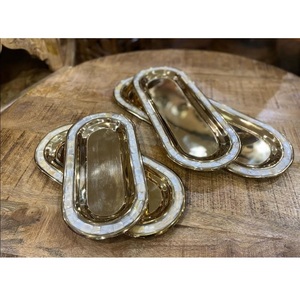 ถาดใส่อาหารสี่เหลี่ยมขัดเงาโลหะฝังฝังมุกทันสมัยออกแบบได้ตามต้องการเป็นมิตรต่อสิ่งแวดล้อมใช้กับเครื่องล้างจานได้ - Product Image 3