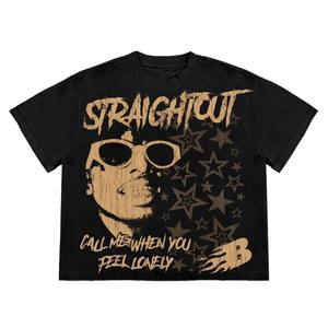 Y2K Streetwear Men Oversized Cropped <b>Boxy</b> Fit <b>T</b> <b>Shirt</b> Custom Screen Printing Heavyweight 300 GSM Cotton Short Sleeve <b>T</b> <b>Shirt</b> Men - Product Image 5