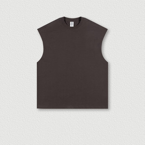 Débardeur sans manches personnalisé pour homme, de qualité, en polyester tricoté, singlet uni, débardeur délavé, vêtements de sport, séchage rapide - Product Image 1