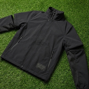Veste utilitaire noire pour homme, col montant, fermeture éclair, coupe-vent léger, vêtement de sport fonctionnel pour l'extérieur - Product Image 5