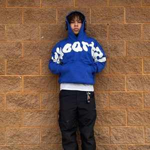 2024 haute qualité personnalisé Streetwear à capuche polaire blanc Vintage Double couche lavage à l'acide bouffée imprimé sweats à capuche pour hommes - Product Image 4
