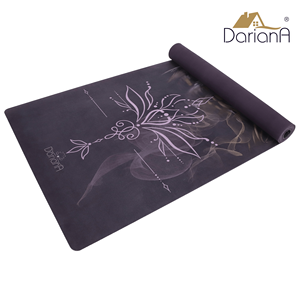 Premium Suede Yoga <b>Mat</b> Owl Design Green 183 61 cm Thick 3 mm Natural Rubber Non Slip Eco-Friendly Yoga Pilates Fitness <b>Mat</b> - Product Image 2
