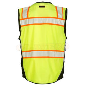 Chaleco DE SEGURIDAD DE MALLA transpirable de poliéster de calidad superior hecho a medida, ropa de trabajo reflectante con personalización de logotipo, venta en línea - Product Image 2