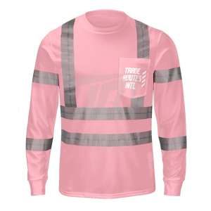 Conjunto personalizado de ropa de seguridad reflectante para trabajadores industriales al aire libre, chaleco de seguridad azul ANSI Clase 1, babero impermeable abotonado - Product Image 5